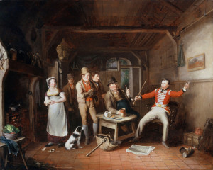 A Soldier Relating His Exploits in a Tavern, John Cawse. Copyright National Army