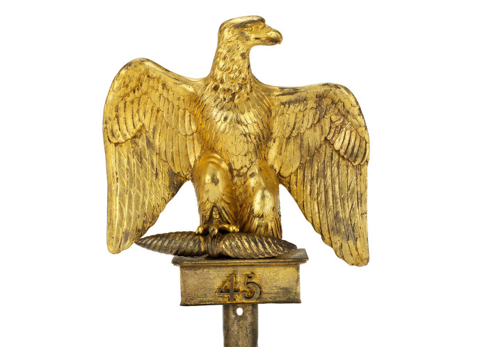 Eagle standard of the 45th French Regiment. Copyright Royal Scots Dragoon Guards Museum.