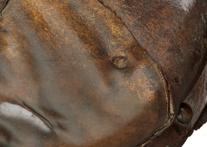 Saddle holed by bullets at Waterloo. Copyright Royal Scots Dragoon Guards Museum.