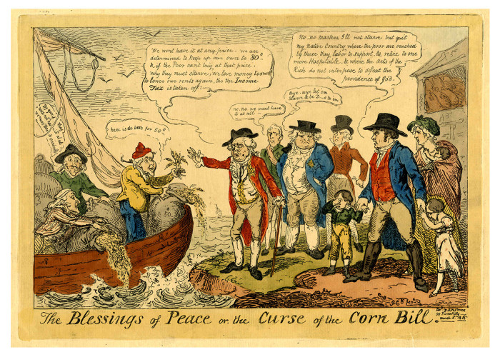 The Blessings of Peace of the Curse of the Corn Law, Cruikshank