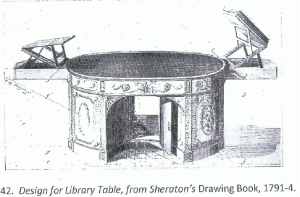 original drawing Wellington's desk