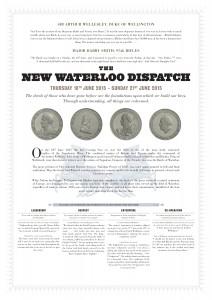 The New Waterloo Dispatch, to be printed & distributed to dignitaries in 2015.
