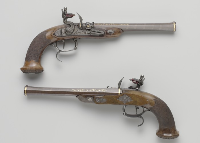 Pistols of Napoleon I, captured after the Battle of Waterloo. Rijksmuseum, Amsterdam.