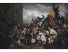 Episodes from September Days 1830 on the Place de l’Hôtel de Ville in Brussels. Fine Arts Museum, Brussels.
