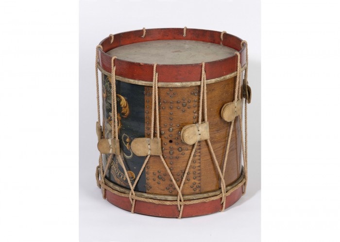 Side drum of the 1st Regiment of Foot Guards. Copyright National Army Museum.Side drum of the 1st Regiment of Foot Guards. Copyright National Army Museum.