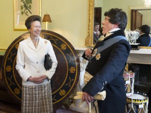 Princess Anne with "the Prince Regent", East India Club, 21 June 2015. Picture by Phil McCarthy.