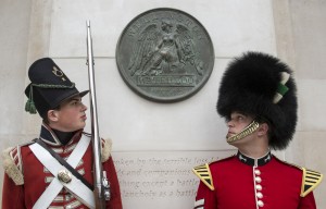 The first war memorial in the UK to commemorate Allied Soldiers who fell at the Battle of Waterloo - The Waterloo Memorial - has been unveiled at a place that will forever be linked in people's minds to the Battle - Waterloo Station. Photographer: Sergeant Rupert Frere RLC