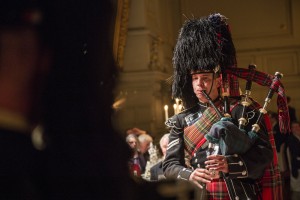 The Scots Guards Pipes and Drums give an upstanding performance. Photographer: Sergeant Rupert Frere RLC