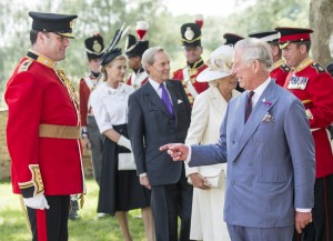 His Royal Highnesses The Prince of Wales thanks Lieutenant Colonel Simon Soskin for his part in organising the event. Photographer: Sergeant Rupert Frere RLC