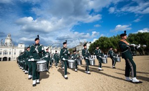 The Dutch Band march across the Horse Guards Parade. Photographer: Sergeant Rupert Frere RLC