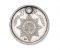 a photo of a round silver medal with the cap badge of the Coldstream Guards engraved into it