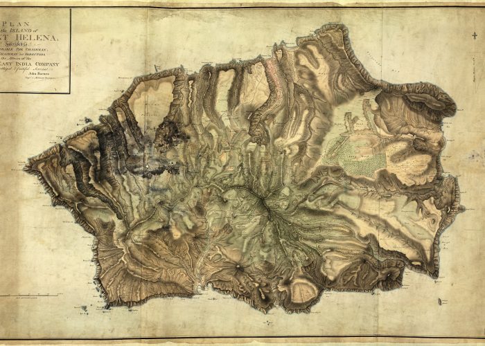a photo of an old map of island