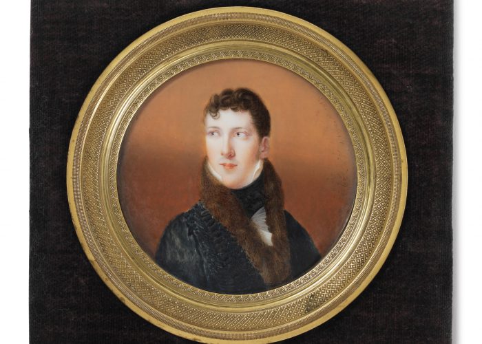 a circular Georgian portrait