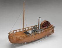 A small model of a steam ship used on the Clyde and Forth Canal