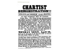 A printed advertisement for a Chartists demonstration