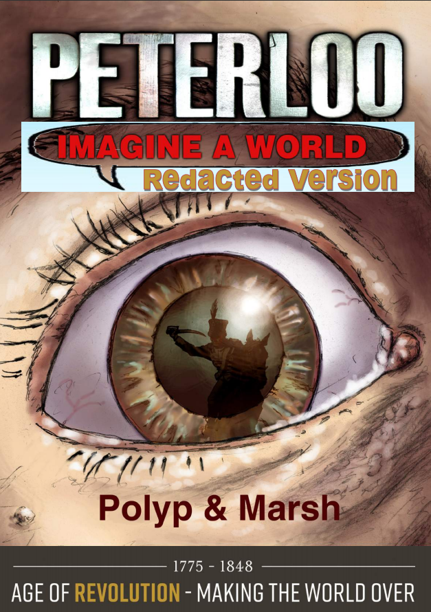 Peterloo graphic novel redacted cover page